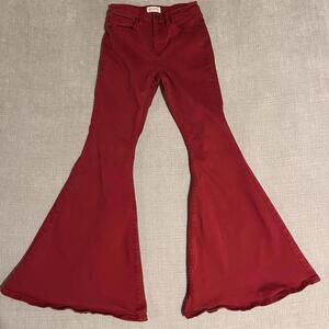 Shyanne Red Flare Jeans